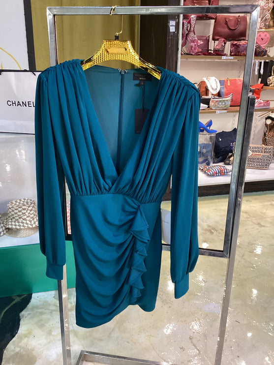 NWT Michael Costello Teal Green Knowles Mini Dress