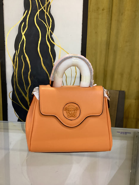 Faux La Medusa Orange Handbag