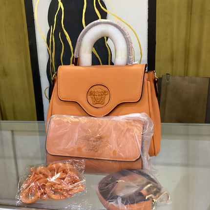 Faux La Medusa Orange Handbag