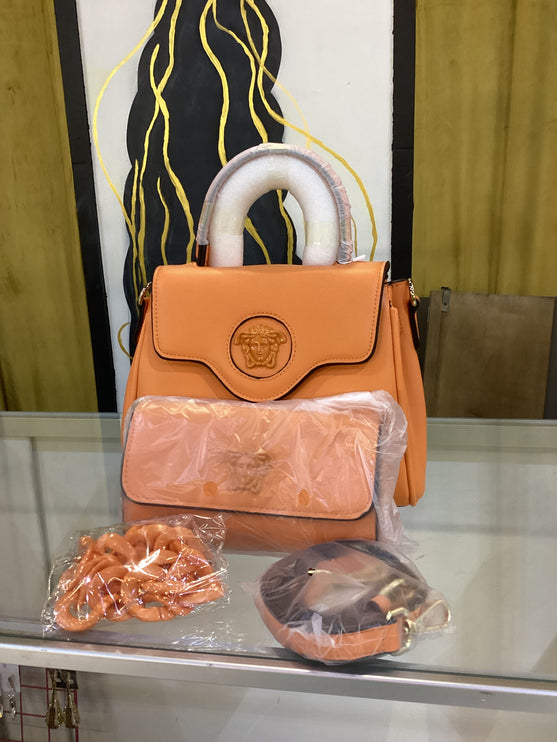 Faux La Medusa Orange Handbag