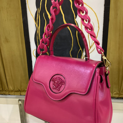 Faux La Medusa Rose Handbag