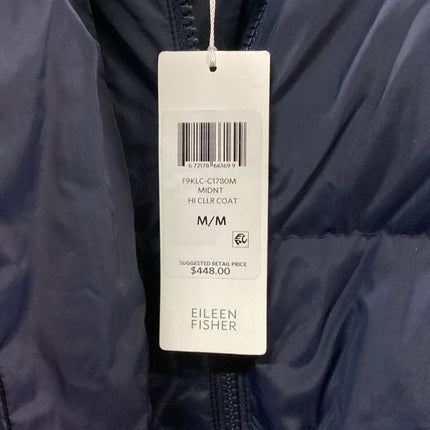 EILEEN FISHER Navy Blue Heavy Snow Coat